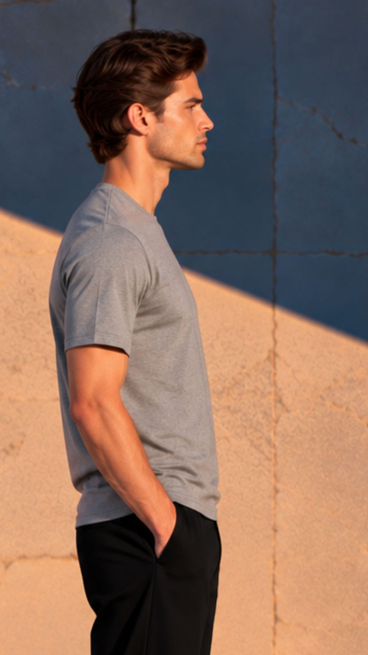 T-shirt Regular · poids moyen — Gris