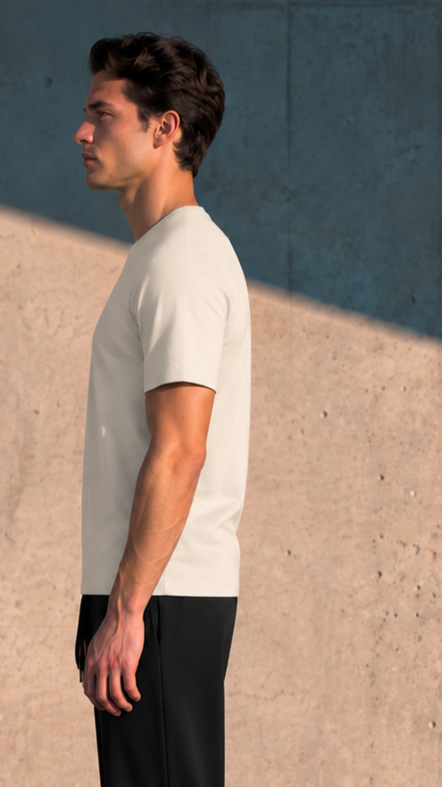 T-shirt Regular · poids lourd — Beige clair