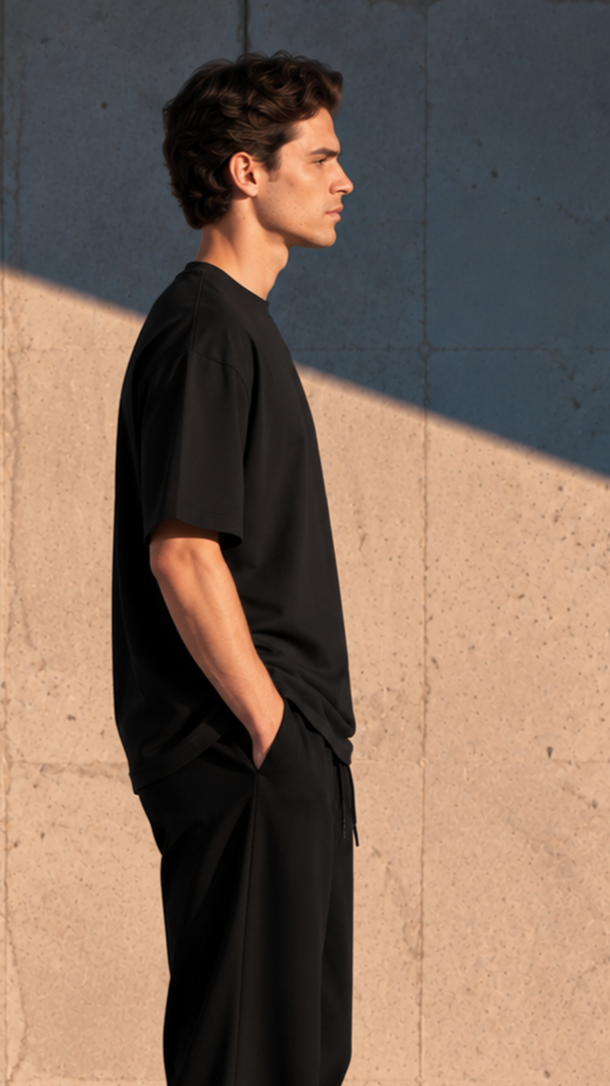 T-shirt Oversize · poids moyen — Noir