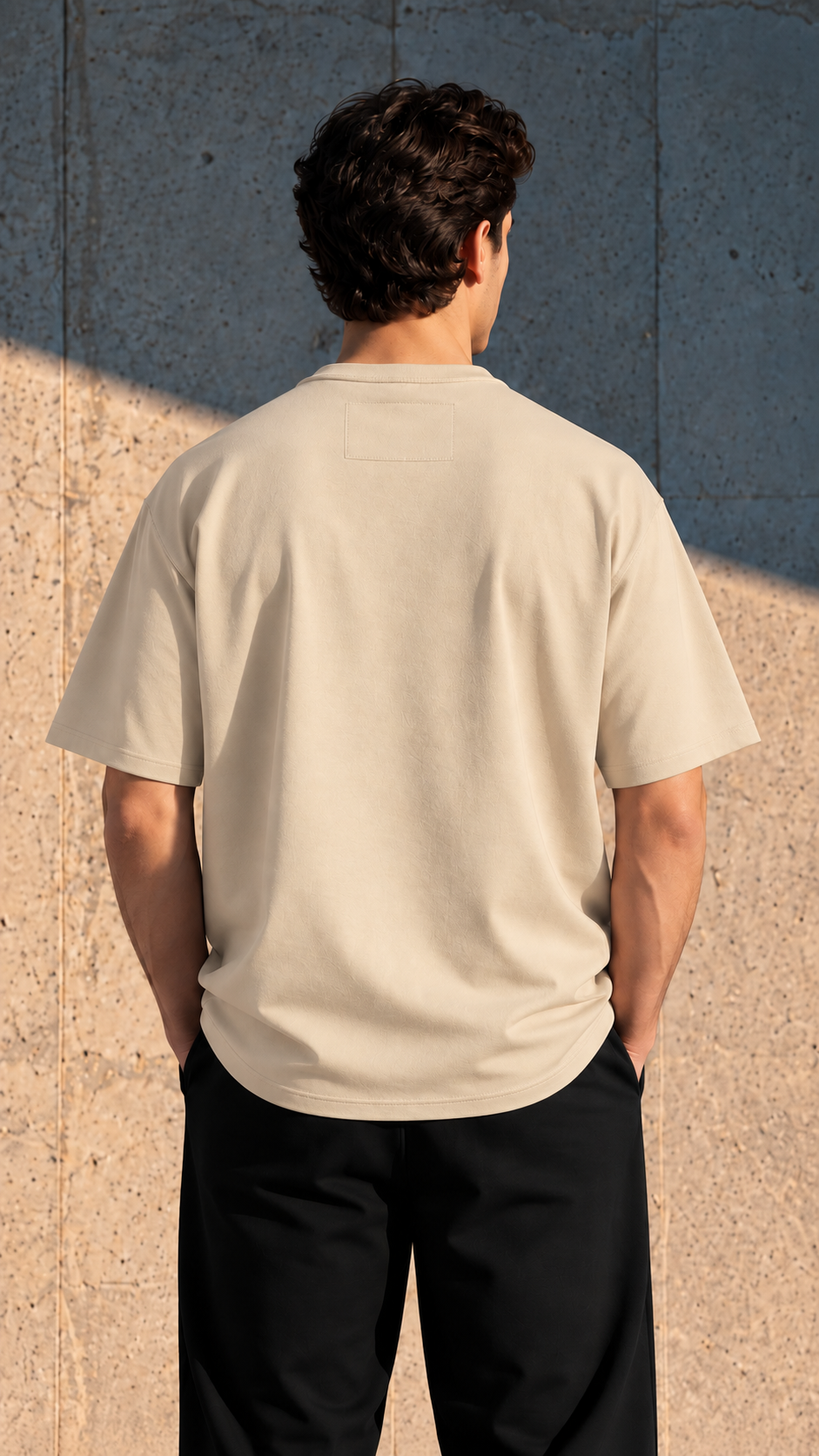 T-shirt Oversize · poids lourd — Beige