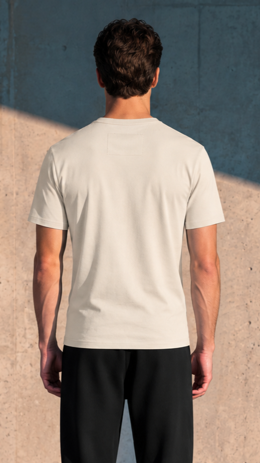 T-shirt Regular · poids lourd — Beige clair