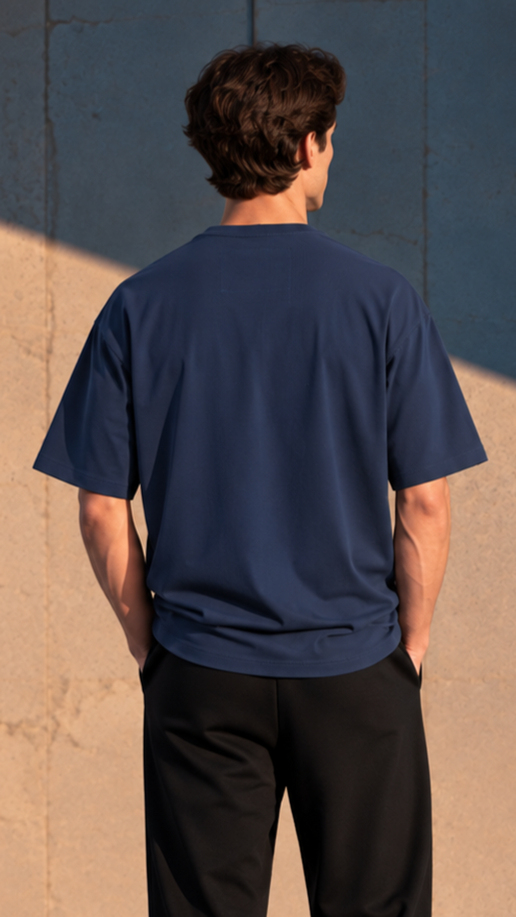 Midweight Oversize Fit T-Shirt — Navy Blue