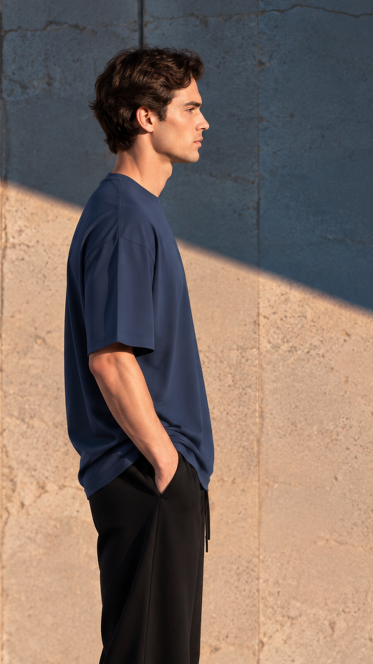 T-shirt Oversize · poids moyen — Bleu marine