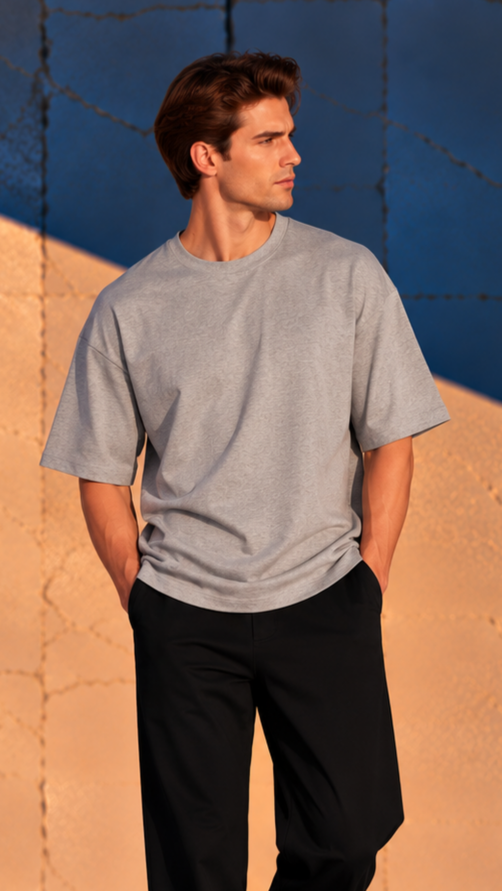 Midweight Oversize Fit T-Shirt — Grey