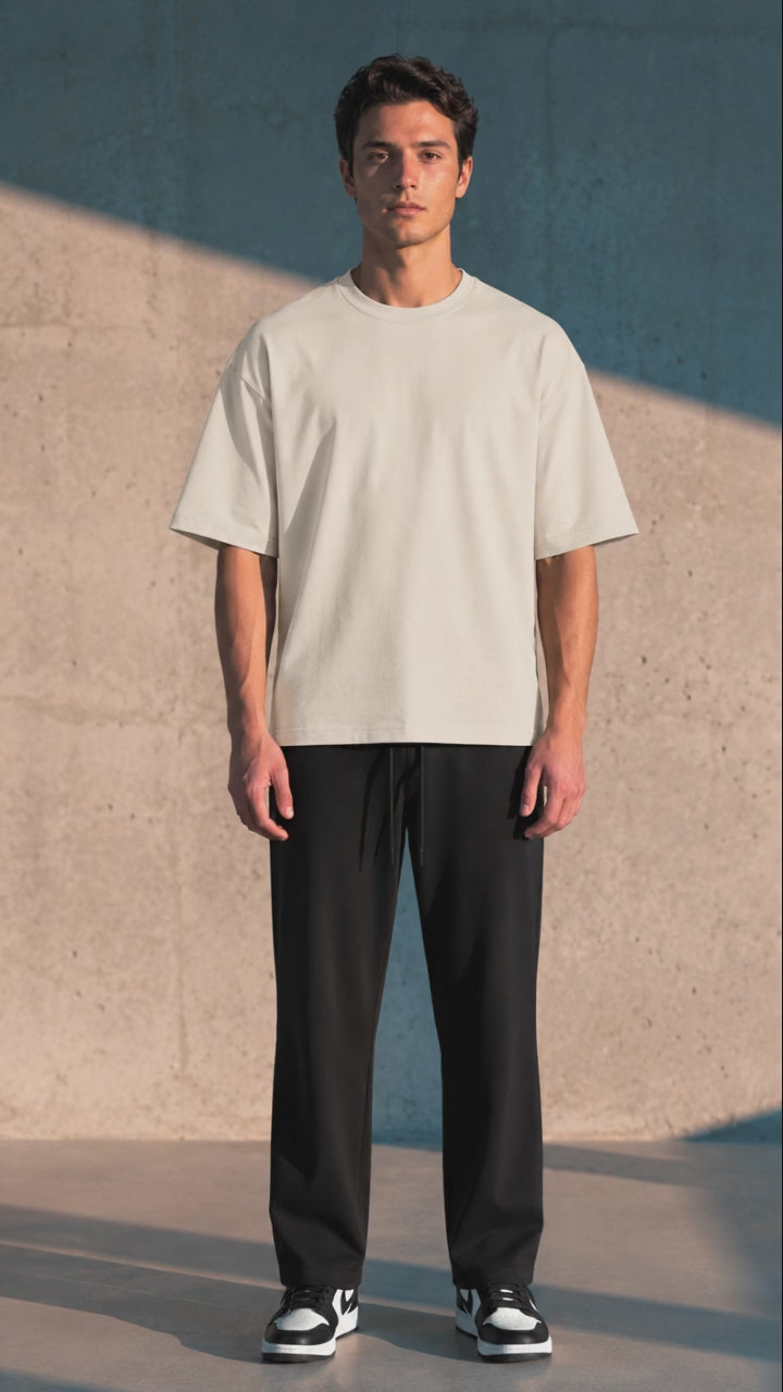 Heavyweight Oversize Fit T-Shirt — Light Beige