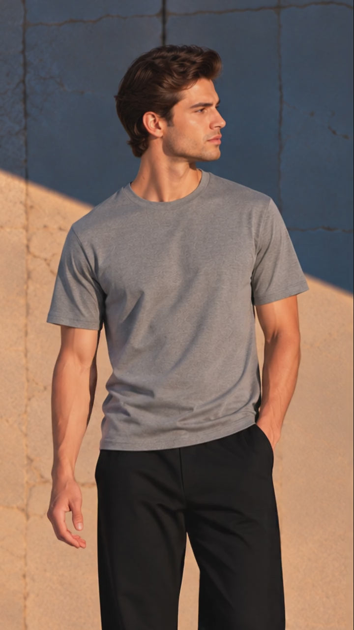 Midweight Regular Fit T-Shirt — Grey