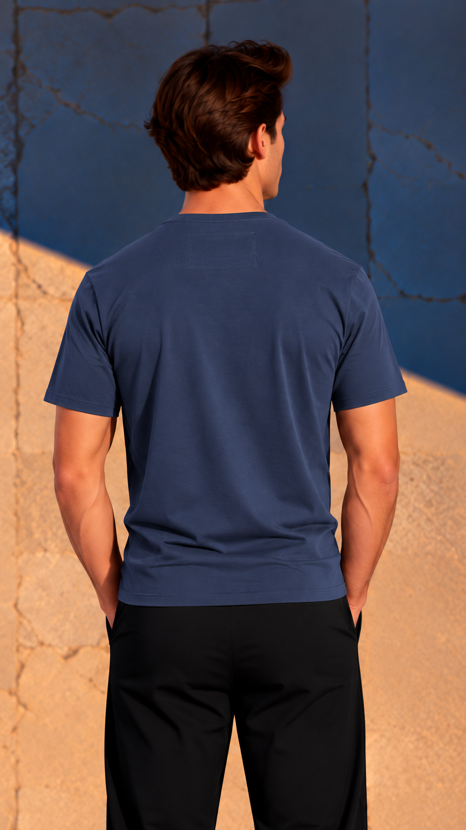 T-shirt Regular · poids moyen — Bleu marine