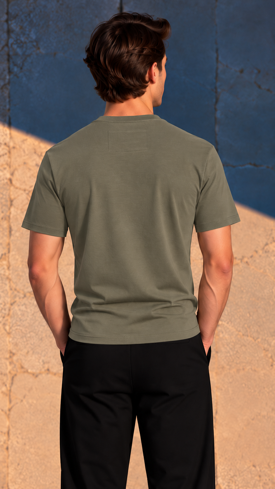 T-shirt Regular · poids lourd — Vert olive