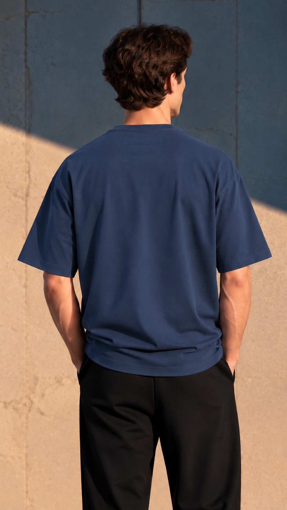 T-shirt Oversize · poids moyen — Bleu marine